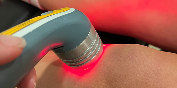 patient getting laser in La Verne for auto accident injury
