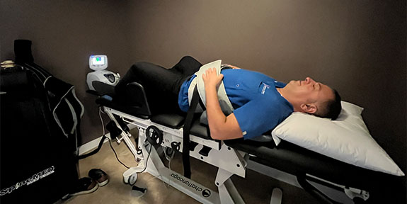 patient getting spinal decompression in La Verne for auto accident injury
